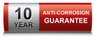 10 year anti-corrosion guarantee